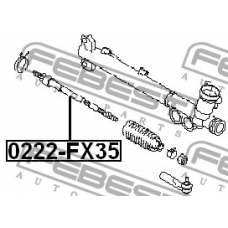 0222-FX35 FEBEST Осевой шарнир, рулевая тяга