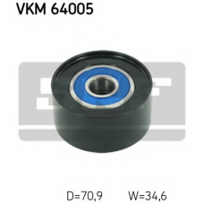 VKM 64005 SKF Паразитный / ведущий ролик, поликлиновой ремень