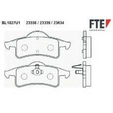 BL1827U1 FTE Комплект тормозных колодок, дисковый тормоз