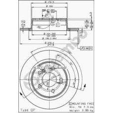 08.5346.10 BREMBO Тормозной диск