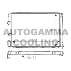 100903 AUTOGAMMA Радиатор, охлаждение двигателя