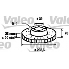 186776 VALEO Тормозной диск