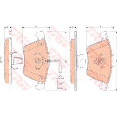 GDB1832 TRW Комплект тормозных колодок, дисковый тормоз