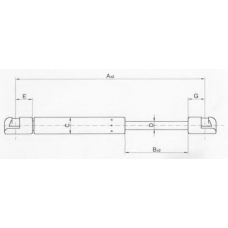 57 37 95-95 JOHNS Газовая пружина, крышка багажник