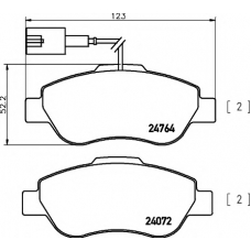 8DB 355 019-921 HELLA PAGID Комплект тормозных колодок, дисковый тормоз