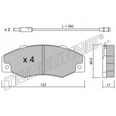 098.0 TRUSTING Комплект тормозных колодок, дисковый тормоз