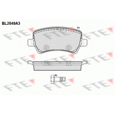 BL2049A3 FTE Комплект тормозных колодок, дисковый тормоз
