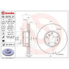 09.5579.21 BREMBO Тормозной диск