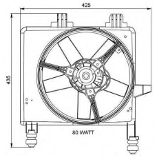 47022 NRF Вентилятор, охлаждение двигателя