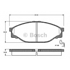 0 986 TB2 684 BOSCH Комплект тормозных колодок, дисковый тормоз