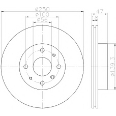 8DD 355 115-931 HELLA PAGID Тормозной диск