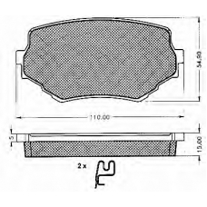 10407 BSF Комплект тормозных колодок, дисковый тормоз