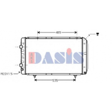 080900N AKS DASIS Радиатор, охлаждение двигателя