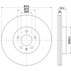 8DD 355 113-881 HELLA PAGID Тормозной диск