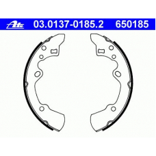03.0137-0185.2 ATE Комплект тормозных колодок