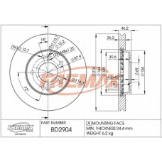 BD-2904 FREMAX Тормозной диск