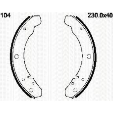 8100 29104 TRIDON Brake shoes