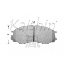 D6081 KAISHIN Комплект тормозных колодок, дисковый тормоз