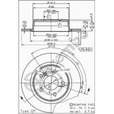 08.5178.10 BREMBO Тормозной диск