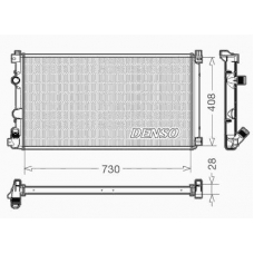 DRM23092 DENSO Радиатор, охлаждение двигателя