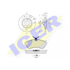 31451-4750 ICER Комплект тормозов, дисковый тормозной механизм
