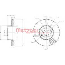 6110644 METZGER Тормозной диск