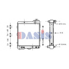 043820N AKS DASIS Радиатор, охлаждение двигателя