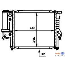 8MK 376 713-171 HELLA Радиатор, охлаждение двигателя