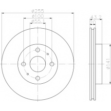 8DD 355 108-881 HELLA PAGID Тормозной диск