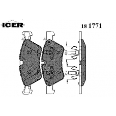 181771 ICER Комплект тормозных колодок, дисковый тормоз