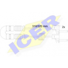 610221 E C ICER Сигнализатор, износ тормозных колодок