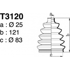 T3120 DEPA Комплект пылника, приводной вал