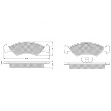 PF1084 PROCODIS FRANCE Комплект тормозных колодок, дисковый тормоз