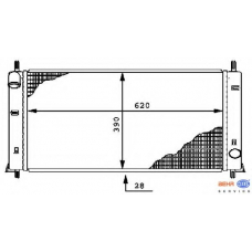 8MK 376 714-271 HELLA Радиатор, охлаждение двигател