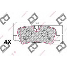 BP2201 DJ PARTS Комплект тормозных колодок, дисковый тормоз