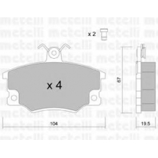 22-0030-0 METELLI Комплект тормозных колодок, дисковый тормоз