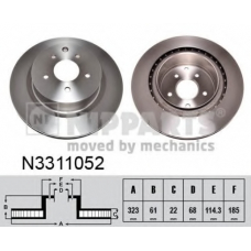 N3311052 NIPPARTS Тормозной диск