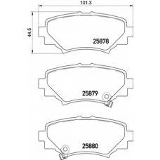 P 49 049 BREMBO Комплект тормозных колодок, дисковый тормоз