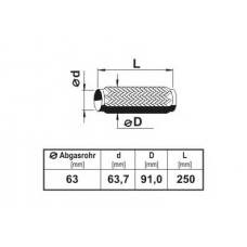 460439 ERNST Гофрированная труба, выхлопная система; Гофрирован