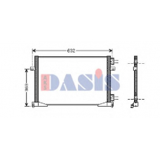 182016N AKS DASIS Конденсатор, кондиционер