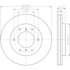 8DD 355 115-731 HELLA PAGID Тормозной диск