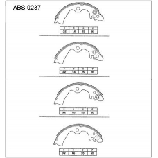 ABS0237 Allied Nippon Колодки барабанные