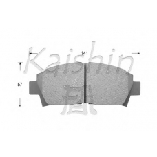 D2108 KAISHIN Комплект тормозных колодок, дисковый тормоз