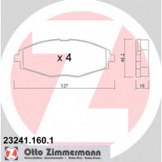 23241.160.1 ZIMMERMANN Комплект тормозных колодок, дисковый тормоз