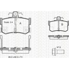 8110 17011 TRIDON Brake pads - rear