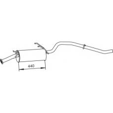 62304 DINEX Средний / конечный глушитель ог
