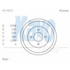 BD-6859 KAVO PARTS Тормозной барабан