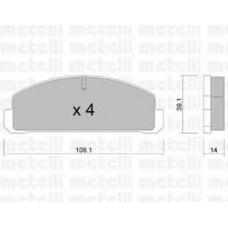 22-0300-0 METELLI Комплект тормозных колодок, дисковый тормоз