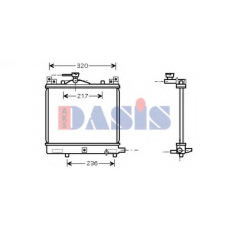 320033N AKS DASIS Радиатор, охлаждение двигателя