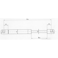 57 26 95-91 JOHNS Газовая пружина, крышка багажник